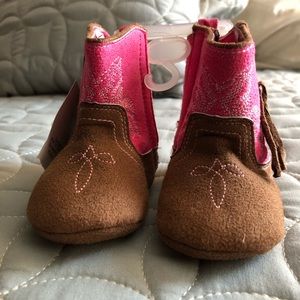9/12 Month Baby Pink Fringe Cowgirl Boots NWT